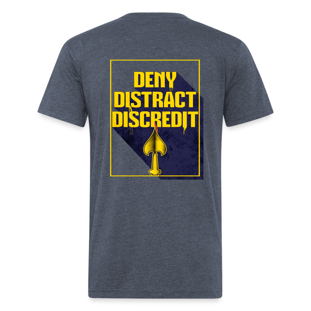Deny Distract Discredit Shirt - heather navy