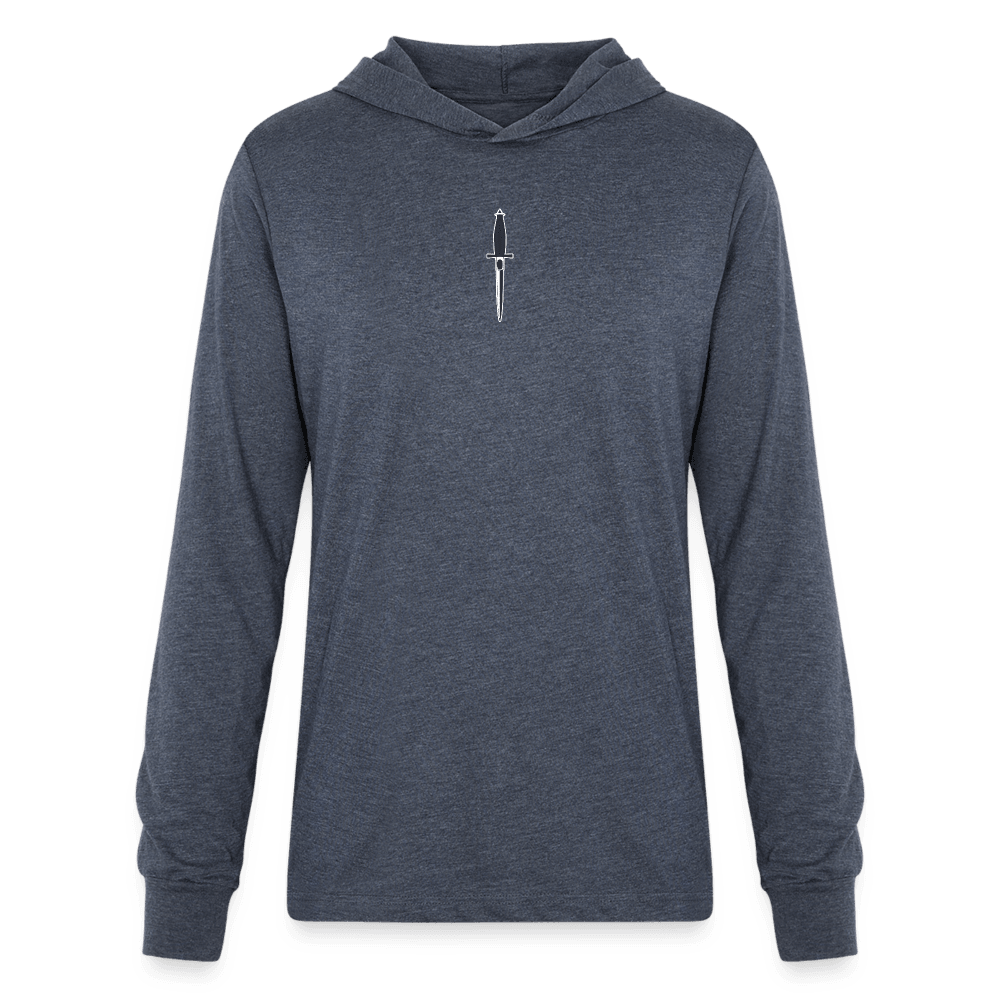 Dagger Icon Lightweight Hoodie - heather navy