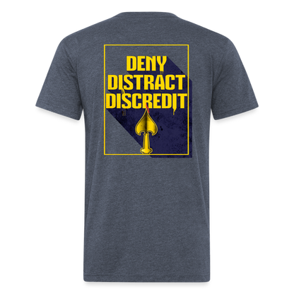 Deny Distract Discredit Shirt - heather navy