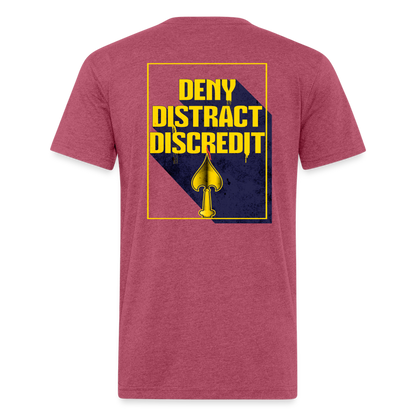 Deny Distract Discredit Shirt - heather burgundy