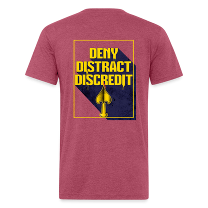 Deny Distract Discredit Shirt - heather burgundy