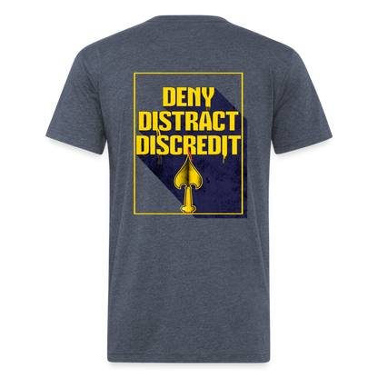 Deny Distract Discredit Shirt - heather navy